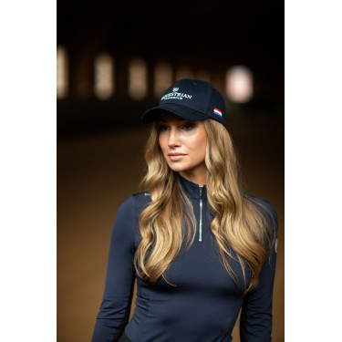Casquette Equestrian Stockholm Marine netherlands Blanc