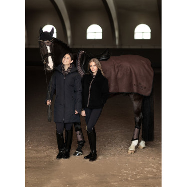 Couvre-reins carré Equestrian Stockholm polaire Modern mocha