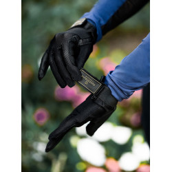 Gants d'équitation Equestrian Stockholm Summer Noir or