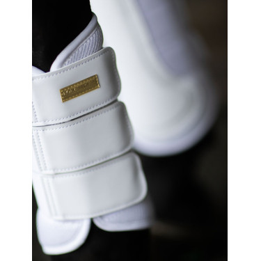 Guêtres de dressage Equestrian Stockholm mesh Blanc doré