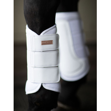 Guêtres de dressage Equestrian Stockholm mesh Blanc rose gold