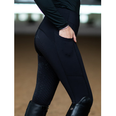 Legging d'équitation Equestrian Stockholm Movement femme Tout noir