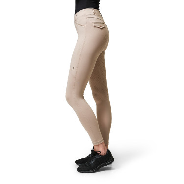 Legging d'équitation Equestrian Stockholm Premium femme Beige