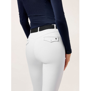 Legging d'équitation Equestrian Stockholm Premium femme Blanc