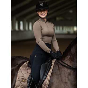 Legging d'équitation Equestrian Stockholm Supreme femme Noir or Legging d'équitation Equestrian Stockholm Supreme femme Noir or