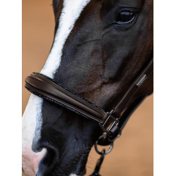Licol en cuir Equestrian Stockholm anatomic scintillant Full marron