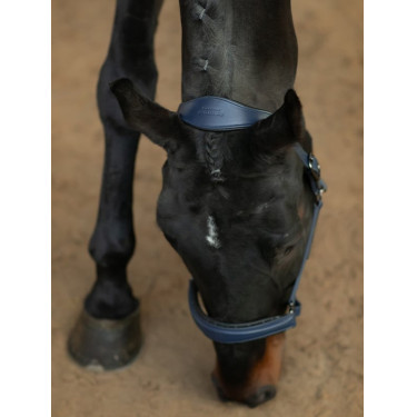 Licol en cuir Equestrian Stockholm anatomic scintillant Venise sombre Bleu