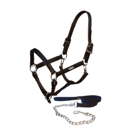 Licol et longe en cuir Equestrian Stockholm chain Licol et longe en cuir Equestrian Stockholm chain
