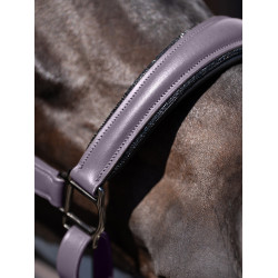 Licol en cuir Equestrian Stockholm anatomic scintillant Violet sombre