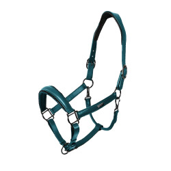 Licol en cuir Equestrian Stockholm anatomic scintillant Teal blue Bleu