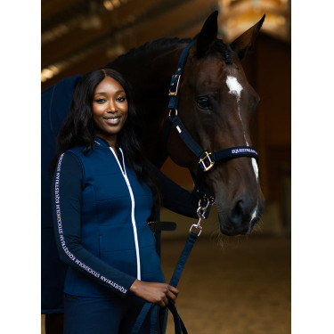 Licol et longe Equestrian Stockholm plat Marine modern tech