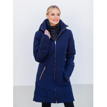 Manteau hiver long Equestrian Stockholm Denali femme Lagoon blush