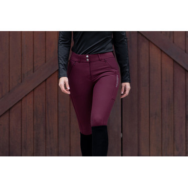 Pantalon d'équitation Equestrian Stockholm Elite femme Merlot Rouge