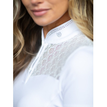 Polo de concours Equestrian Stockholm Cristal Champion femme Blanc perfection