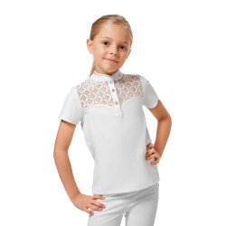 Polo de concours Equestrian Stockholm Cristal Champion Young Rider Blanc