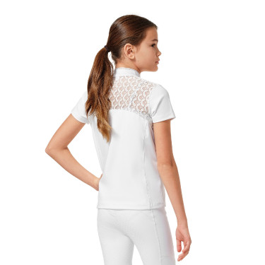 Polo de concours Equestrian Stockholm Cristal Champion Young Rider Blanc