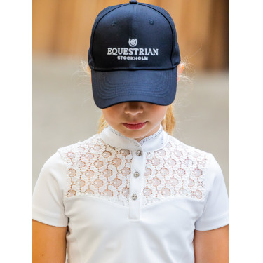 Polo de concours Equestrian Stockholm Cristal Champion Young Rider Blanc