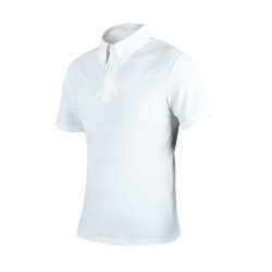 Polo de concours Equestrian Stockholm Divine Motion homme manches courtes Blanc Polo de concours Equestrian Stockholm Divine Motion homme manches courtes Blanc
