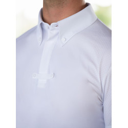 Polo de concours Equestrian Stockholm Divine Motion homme manches courtes Blanc Polo de concours Equestrian Stockholm Divine Motion homme manches courtes Blanc
