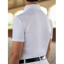 Polo de concours Equestrian Stockholm Divine Motion homme manches courtes Blanc Polo de concours Equestrian Stockholm Divine Motion homme manches courtes Blanc
