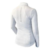 Polo de concours Equestrian Stockholm Light Breeze femme manches longues UV Blanc perfection Polo de concours Equestrian Stockholm Light Breeze femme manches longues UV Blanc perfection