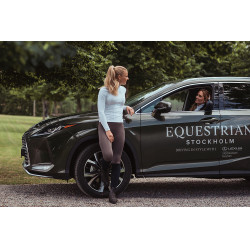 Polo de concours Equestrian Stockholm Light Breeze femme manches longues UV Blanc perfection Polo de concours Equestrian Stockholm Light Breeze femme manches longues UV Blanc perfection