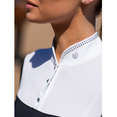 Polo de concours Equestrian Stockholm Revenew manches courtes femme Noir édition Polo de concours Equestrian Stockholm Revenew manches courtes femme Noir édition