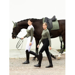 Polo de concours Equestrian Stockholm Revenew manches longues femme Vallée frappante Vert