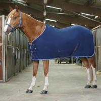 Chemise polaire Riding World avec sursangles croisées 230g Marine / bleu ciel