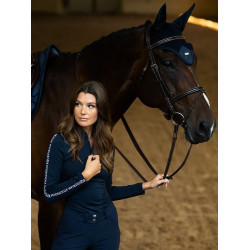 Polo manches longues Equestrian Stockholm Power femme Marine modern tech