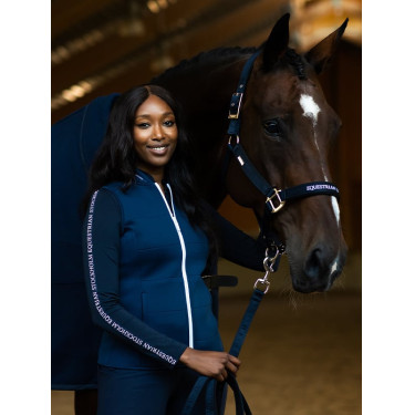 Polo manches longues Equestrian Stockholm Power femme Marine modern tech