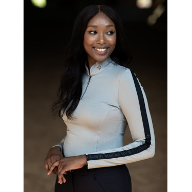 Polo manches longues Equestrian Stockholm Reflective Power femme Noir lumineux Polo manches longues Equestrian Stockholm Reflective Power femme Noir lumineux