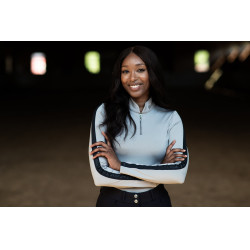 Polo manches longues Equestrian Stockholm Reflective Power femme Noir lumineux Polo manches longues Equestrian Stockholm Reflective Power femme Noir lumineux