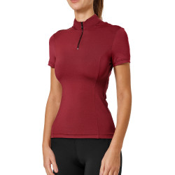 Polo UV Proction Equestrian Stockholm manches courtes femme Bordeaux