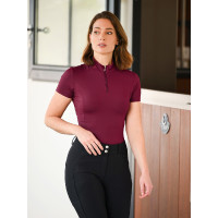 Polo UV Proction Equestrian Stockholm manches courtes femme Bordeaux