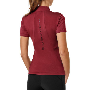 Polo UV Proction Equestrian Stockholm manches courtes femme Bordeaux