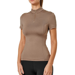Polo UV Proction Equestrian Stockholm manches courtes femme Champagne Beige