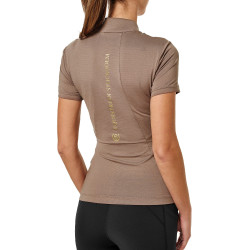 Polo UV Proction Equestrian Stockholm manches courtes femme Champagne Beige