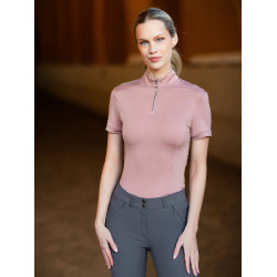 Polo UV Proction Equestrian Stockholm manches courtes femme Rose