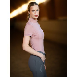 Polo UV Proction Equestrian Stockholm manches courtes femme Rose