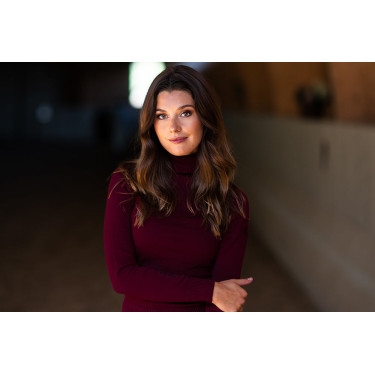 Pull col roulé tricoté Equestrian Stockholm femme Bordeaux Pull col roulé tricoté Equestrian Stockholm femme Bordeaux