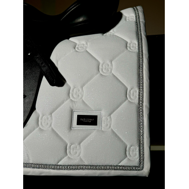 Tapis de dressage Equestrian Stockholm Blanc scintillant