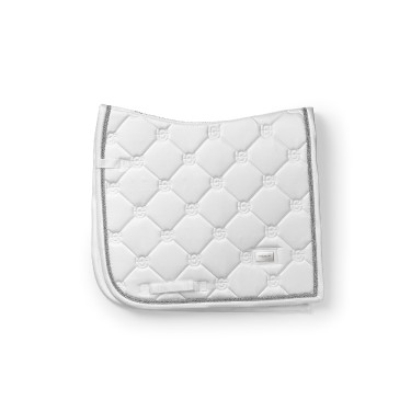 Tapis de dressage Equestrian Stockholm Blanc perfection argent