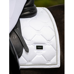 Tapis de dressage Equestrian Stockholm Blanc perfection argent
