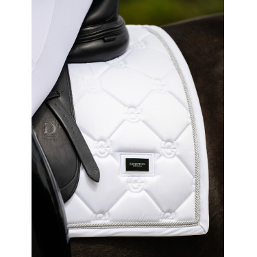 Tapis de dressage Equestrian Stockholm Blanc perfection argent