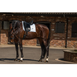 Tapis de dressage Equestrian Stockholm Blanc perfection argent