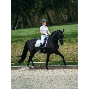 Tapis de dressage Equestrian Stockholm Blanc perfection argent