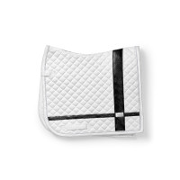 Tapis de dressage Equestrian Stockholm avec bandes Blanc Tapis de dressage Equestrian Stockholm avec bandes Blanc