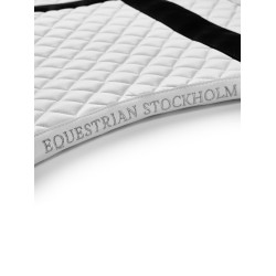 Tapis de dressage Equestrian Stockholm avec bandes Blanc Tapis de dressage Equestrian Stockholm avec bandes Blanc