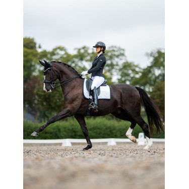 Tapis de dressage Equestrian Stockholm modern Blanc noir edition